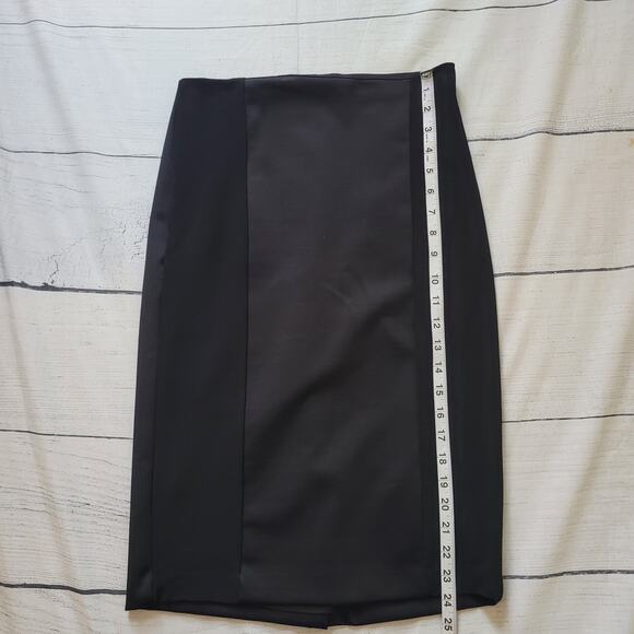 MNG Suit Size S Black Panel Pencil Skirt Back Zip Knee Length Professional - Picture 7 of 9